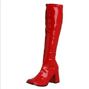 Funtasma by Pleaser Red Gogo Boots, Size 8